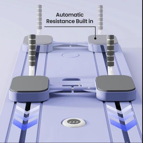 TerraGym Pilates Board with Resistance Bands Timer and Knee Mat for Home Use