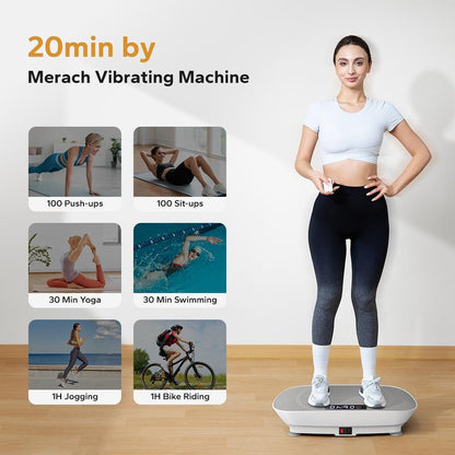 Merach Vibration Plate Exercise Machine for Full Body Home Workout